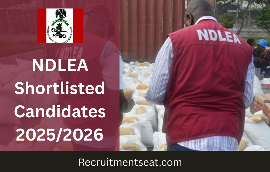 NDLEA Shortlisted Candidates 2025/2026